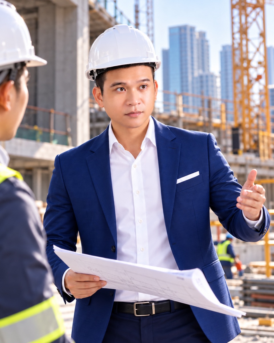Kiểm tra thực tế tại công trường dự án bất động sản